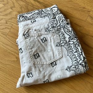 Tory Burch Bandana Print Jeans